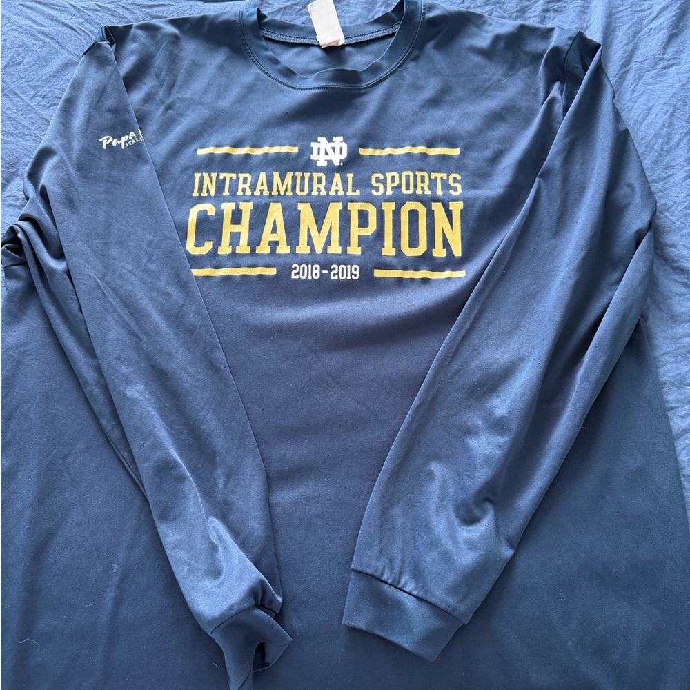 Blue Notre Dame Intramural Champion Athletic Shirt